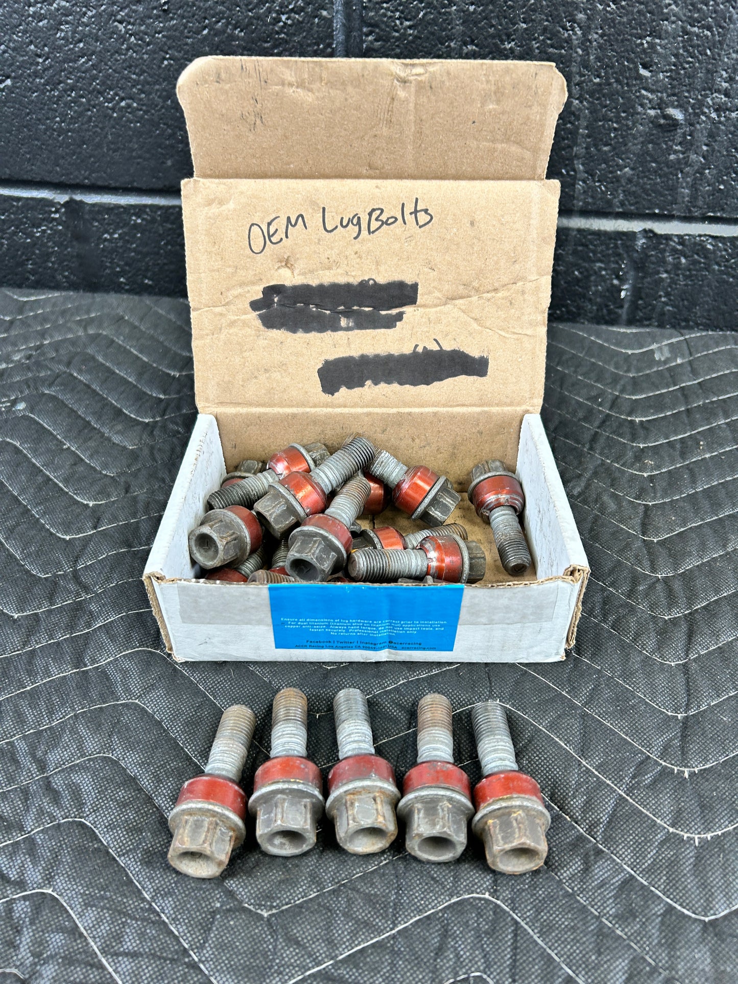 Porsche 997.1 GT3 Titanium Lug Bolt Set of 19 OE Spec