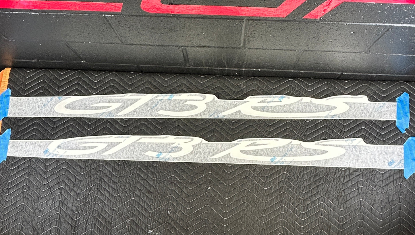 Porsche GT3RS Vinyl Graphic Door Black GT3-RS